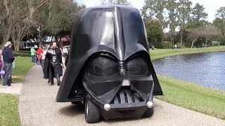 Star Wars Darth Vader Bouncing Pargo Cart Float in Disney's Port Orleans Mardi Gras Parade 2016