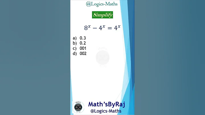 Exponential Math simplification | Find the value of X. #mathproblems #exponential #simplification