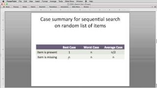 Search/Sort 1 | Sequential and binary Search 1