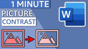 Picture Contrast and Brightness in Word (1 MINUTE | 2020)
