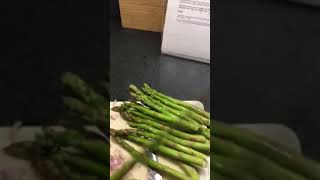 Video Thumbnail for Jack Russell eats raw asparagus