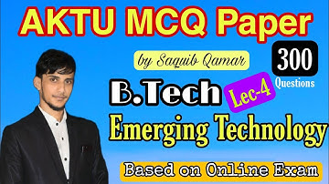 AKTU University MCQ Questions of Emerging Technology. Emerging Technology MCQ Questions. #mcq #video
