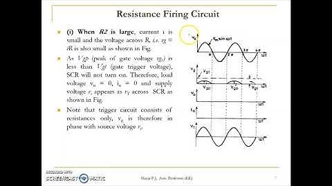 RESISTANCE TRIGGERING OF SCR # THYRISTORS # MODULE 2 # L1# POWER ELECTRONICS # EE305 # KTU