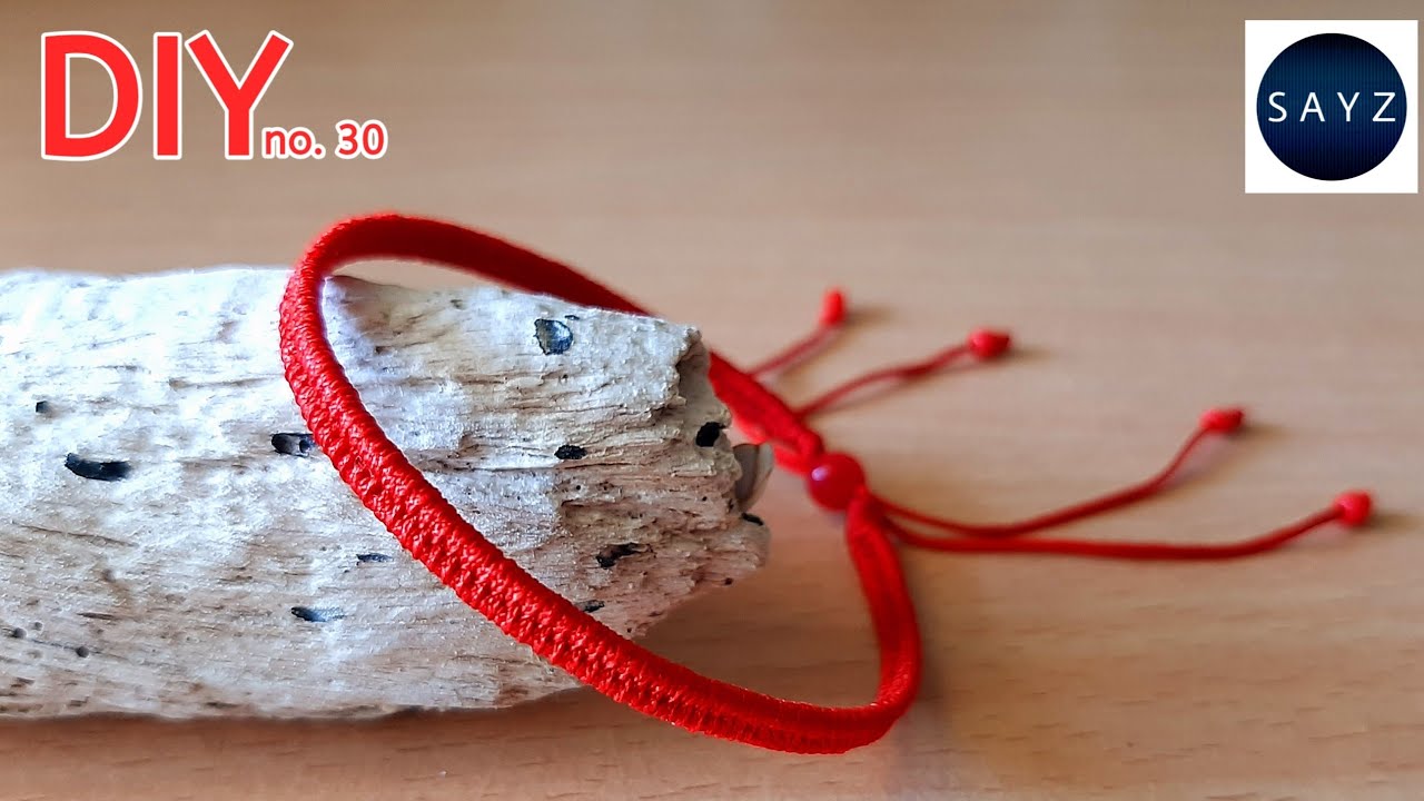 DIY How to make red string lucky bracelets 