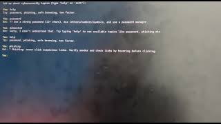 Cybersecurity awareness chatbot