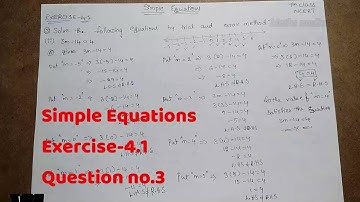 Exercise-4.1 Question no.3  Simple Equations /7th class / ncert