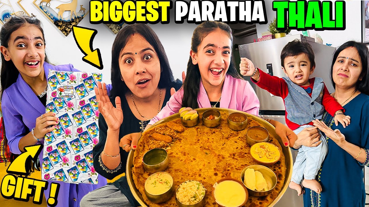 SAMAYRA RISHABH ne BIGGEST PARATHA khaya🍛😋| Family Vlog | Food Vlog ...
