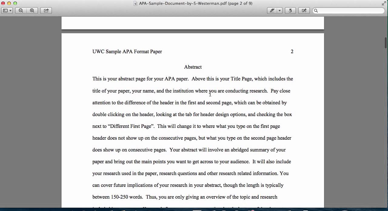 APA Formatting, Part 1 - The Title Page - 6th Edition/Simple 