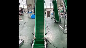 inclined conveyor with pvc belt and cleat for little package transfer