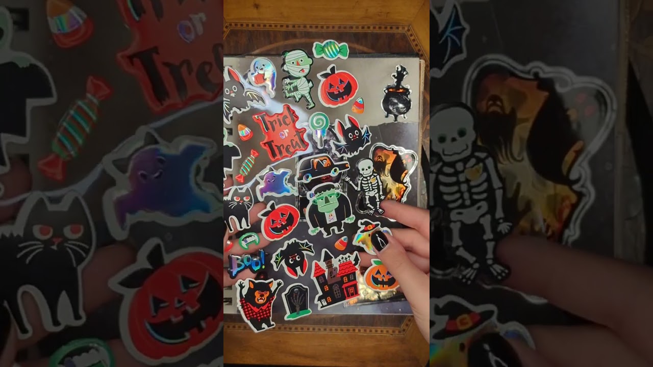 Halloween Theme Scrapbook Journal #halloween #halloween2024 #asmr #journal #scrapbooking #journaling