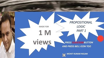 PROPOSITION | Discrete mathematics | PROPSITIONAL LOGIC  Part 1 | B. TECH.  MCA