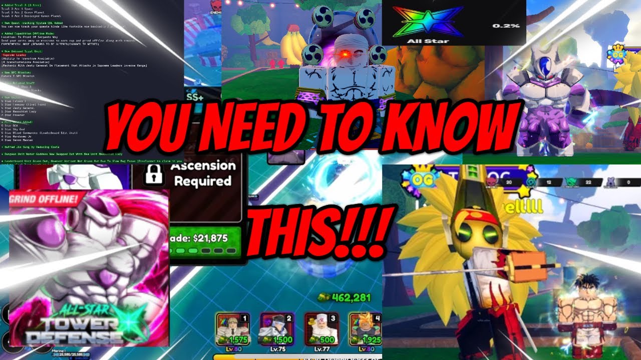Everything *NEW*!!!! in ALL STAR TOWER DEFENSE X !!!! - YouTube
