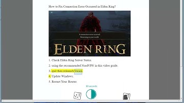 Fix Connection Error Occurred in Elden Ring