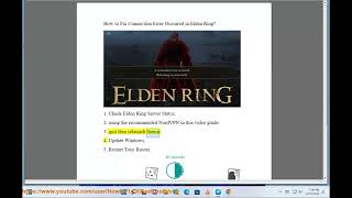 Fix Connection Error Occurred in Elden Ring