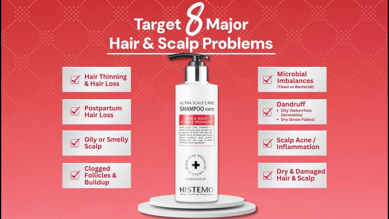 【Target 8 Major Hair&Scalp Problems | Histemo Shampoo & Nutritioner | Complete Scalp Wash Routine】