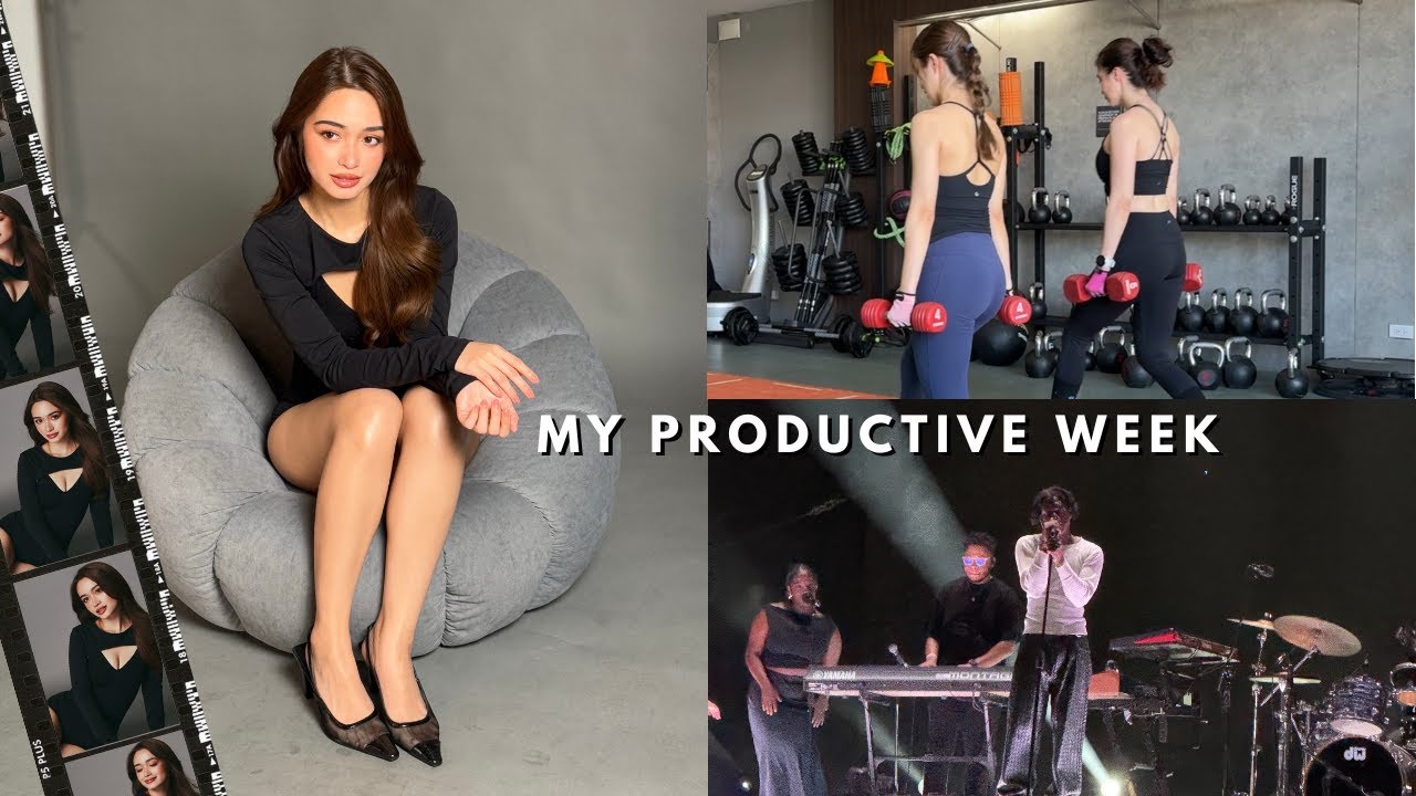 Get Productive with Me | workout routine, photoshoot, bench show, music festival