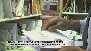 People can still participate in the postal service's Operation Santa program