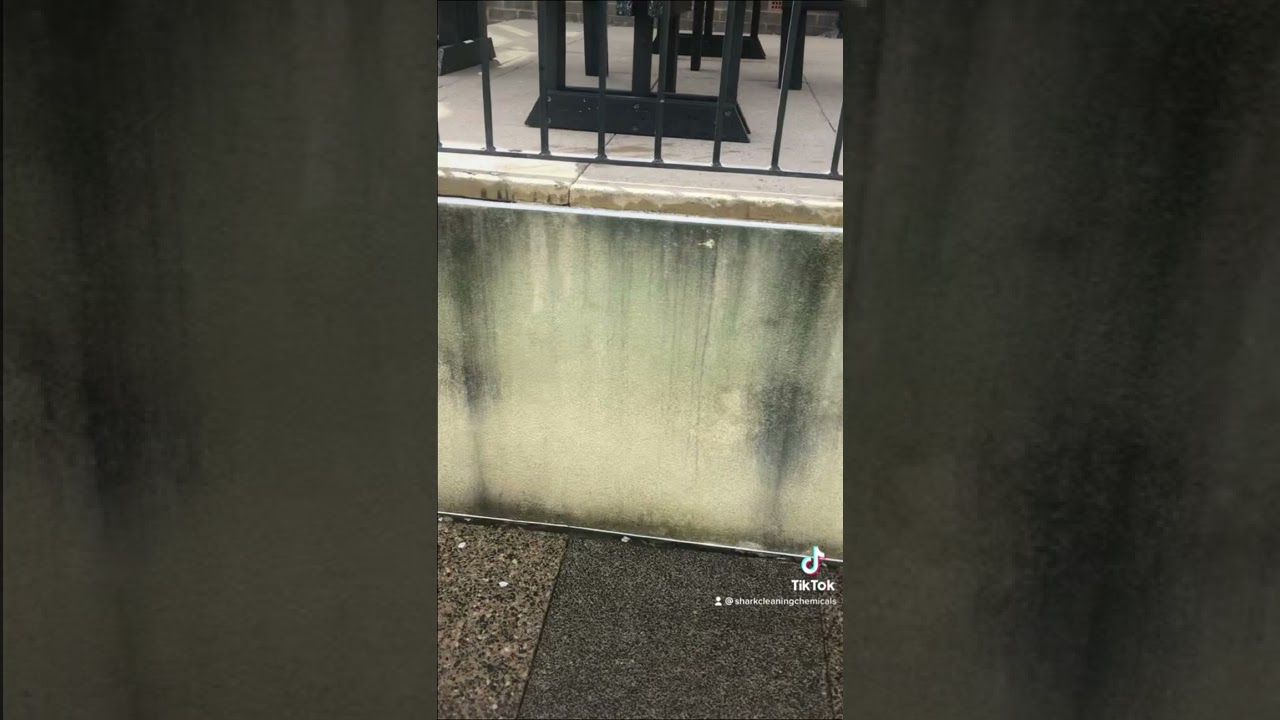 Render cleaning with Instant clean 2022. Www.sharkcleangchemicals.co.uk