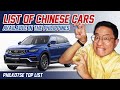 Chinese Cars You Can Buy in the Philippines  | Philkotse Top List