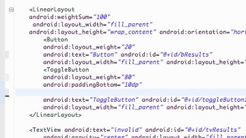 Android Application Development Tutorial   24   XML Padding and Setting Toggle to On