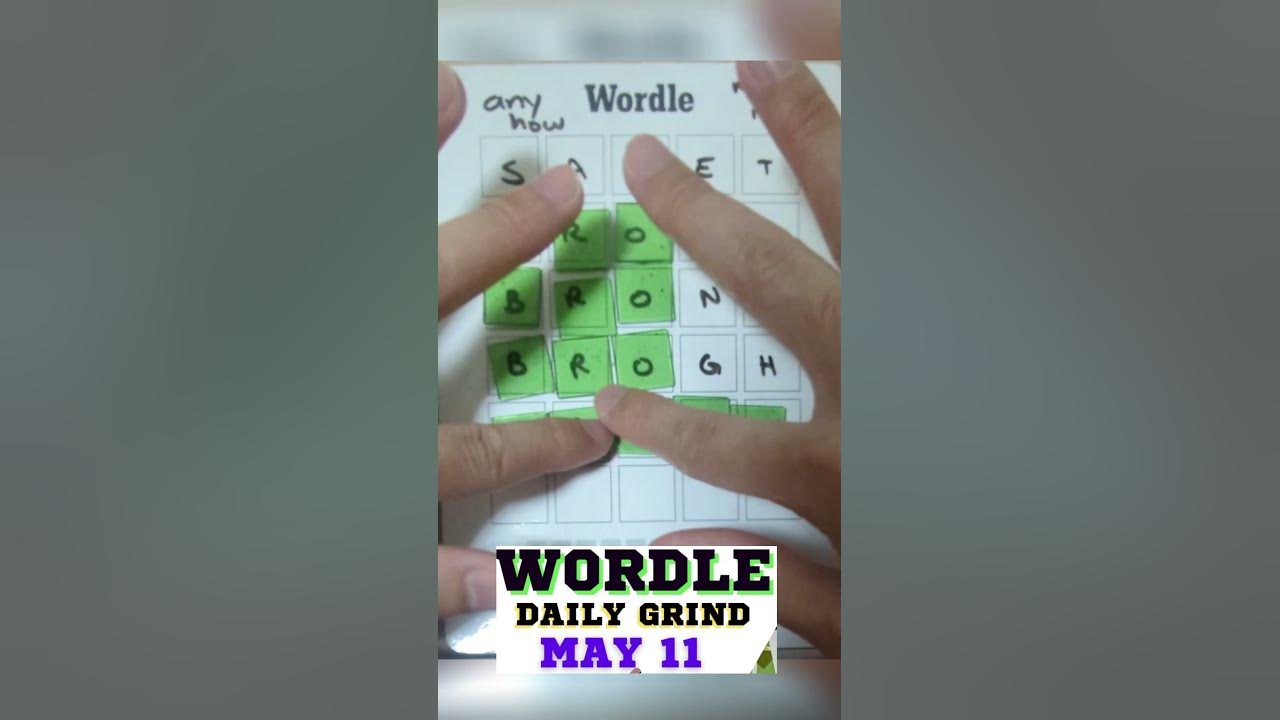 Today's Wordle May 11, 2023 671 YouTube