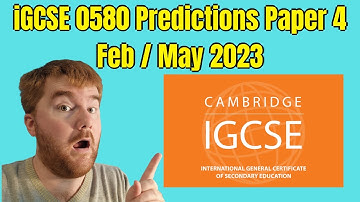 iGCSE 0580 Maths Paper 4 Predictions May 2023