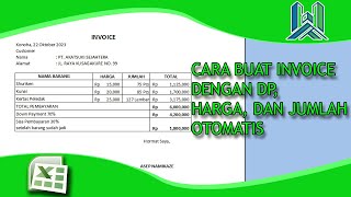 Cara Buat Invoice Dengan Dp, Harga, Dan Jumlah Otomatis