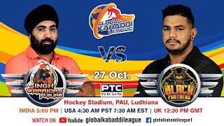 Global Kabaddi League | Match 22: Singh Warriors Punjab Vs Black Panthers