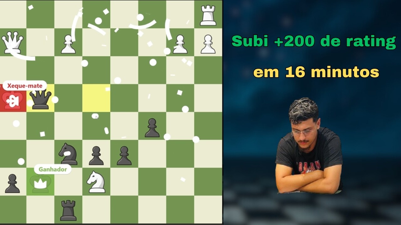 Como Eu Subi +200 pontos de Rating no Xadrez em Apenas 16 Minutos♟️🔥