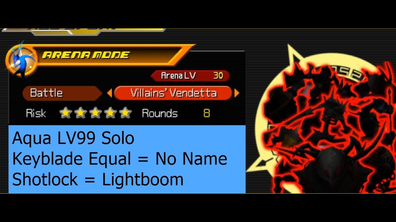 Kingdom Hearts Birth By Sleep PPSSPP 1.3 - (Mirage Arena) Aqua vs Villains' Vendetta [Proud Mode]