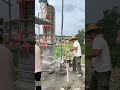 Lifting Mortar Buckets: Compact Electric Hoist Streamlines Roman Column Casting
