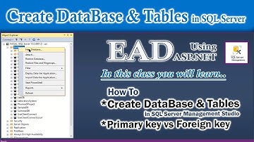 Create Database and Tables in SQL server  | Primary key & Foreign Key | Urdu/Hindi | Cl-30 | EAD