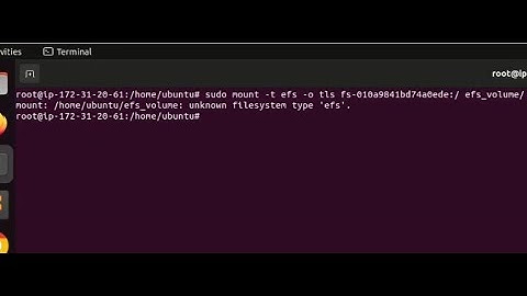 How to solve EFS issues (AWS) - unknown filesystem type 