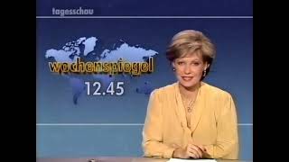 ARD Tagesschau Dagmar Berghoff & Sendeschluss Sa. 14.11.1987