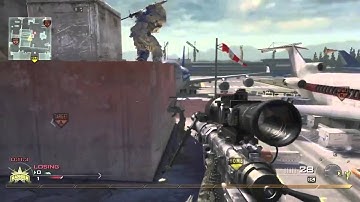 Insane Mw2 trickshot 2 piece C4 double equipment buzzer beater !