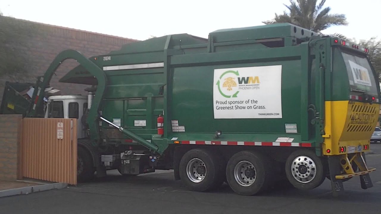 Waste Management CNG Front Loader - YouTube