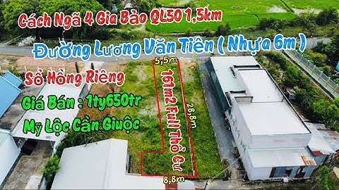 Đất Thổ Cư Giá Rẻ Mặt Tiền Đường Lương Văn Tiên View Kênh Cực Chill