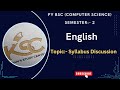 Fy BCS || Semester 2 || Subject- English || Syllabus Discussion || New syllabus ||