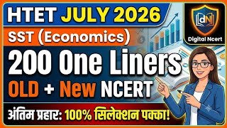 HTET July 2026: SST Economics Class 9th NCERT (Old & New) | 200 Important One-Liners