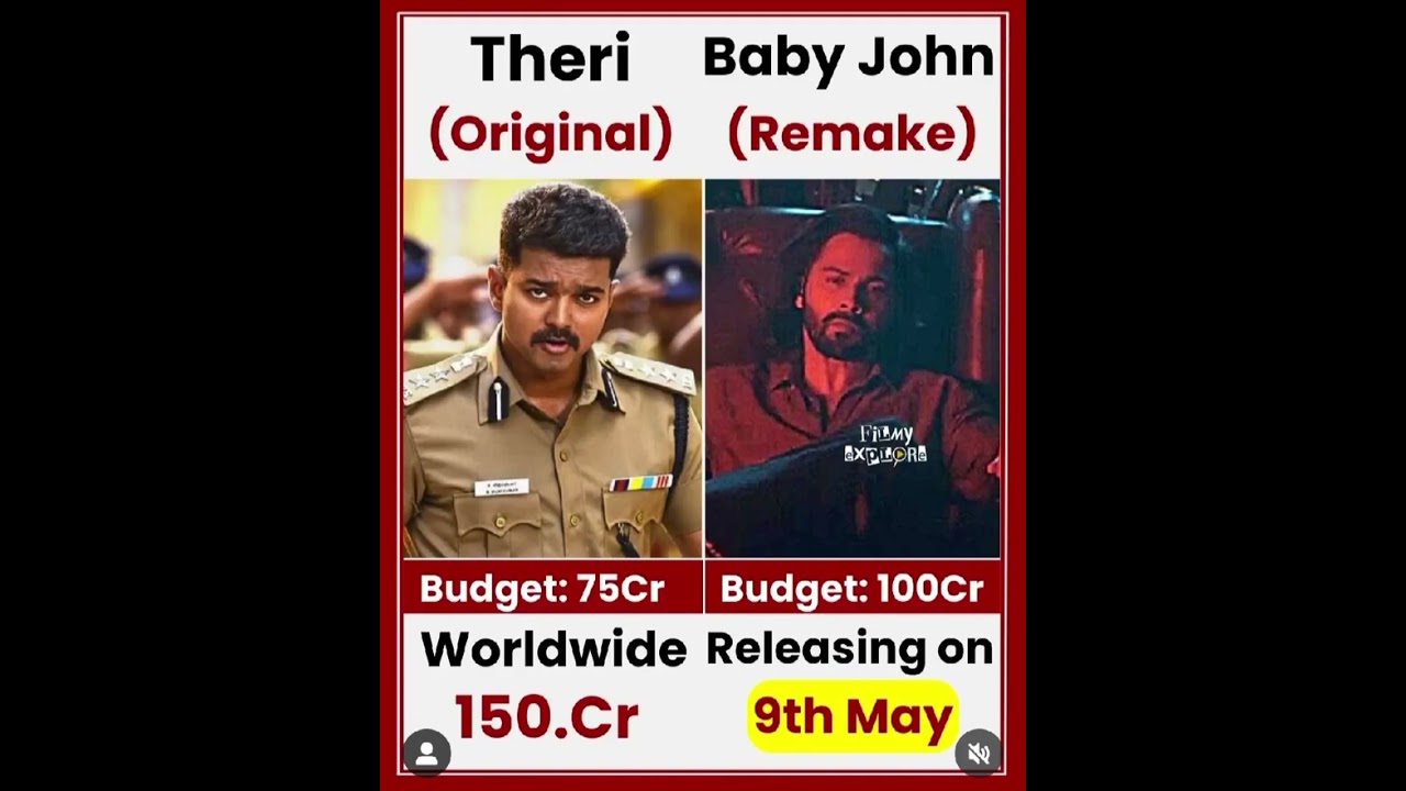 Theri Vs Baby John Movie Comparision | 