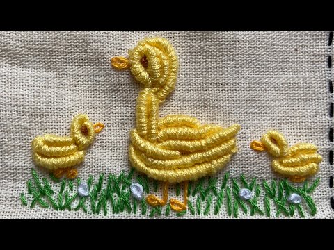 Cómo bordar patitos con Punto rococó