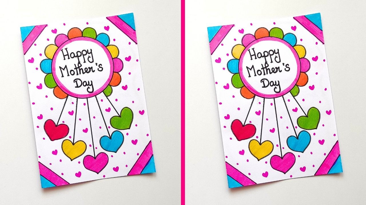 Easy Mother's day card | How to make Easy Mother's day card | White ...