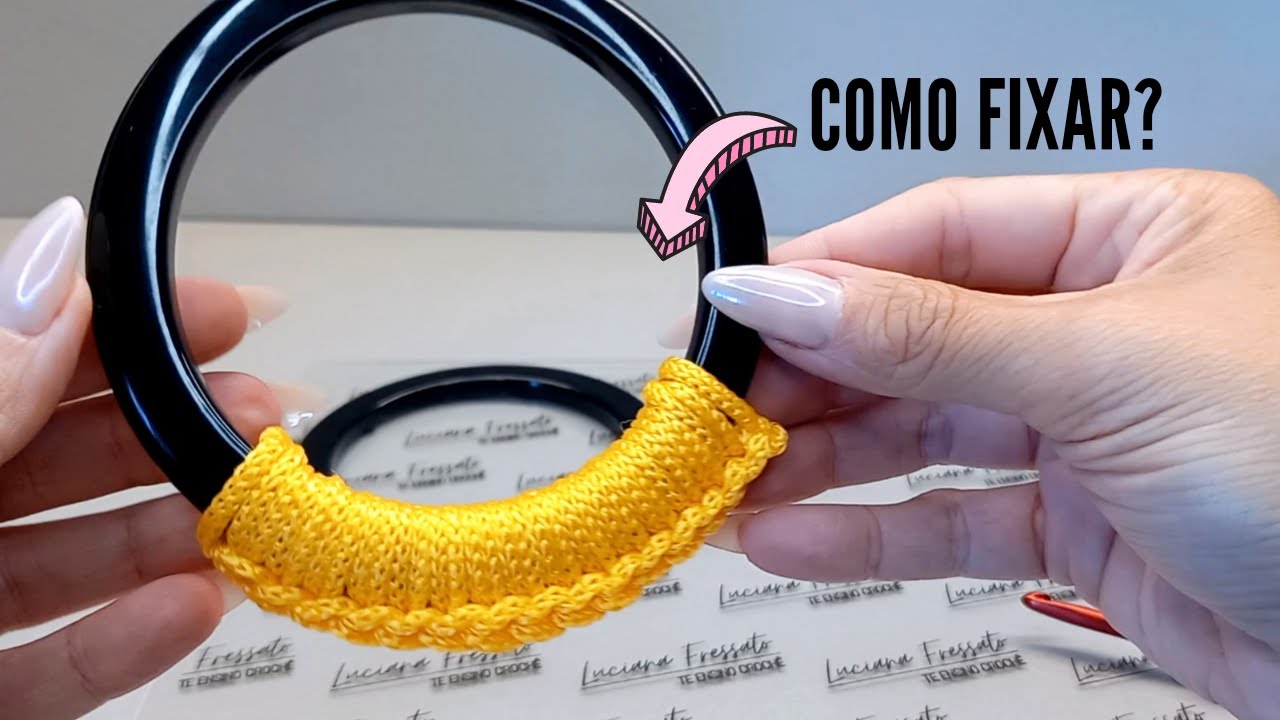 COMO COLOCAR ALÇA de RESINA/MADEIRA na BOLSA de CROCHÊ?