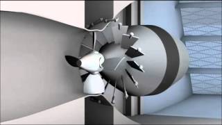 Prinzip Wasserkraft: Animation einer Turbine