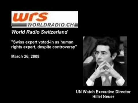 UN Watch's Hillel Neuer on World Radio Geneva