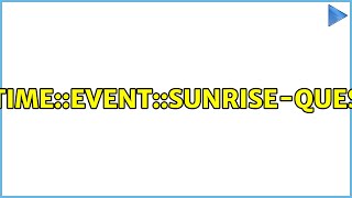 DateTime::Event::Sunrise-question