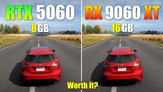 RTX 5060 vs RX 9060 XT 16GB – Can 8GB Keep Up? (15 Games Tested)