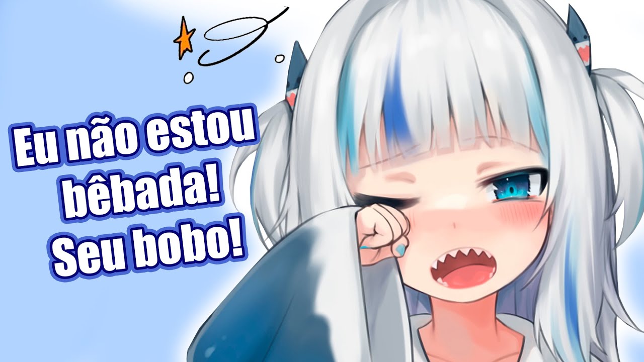 Gura fica bêbada durante a live