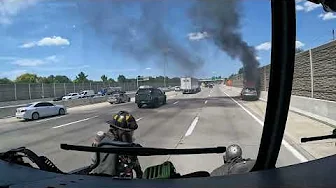 Westside Indianapolis Car Fire - Responding (GoPro)