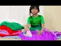 Emma Pretend Play Dress Up Washing & Ironing Clothes with Kids Toys